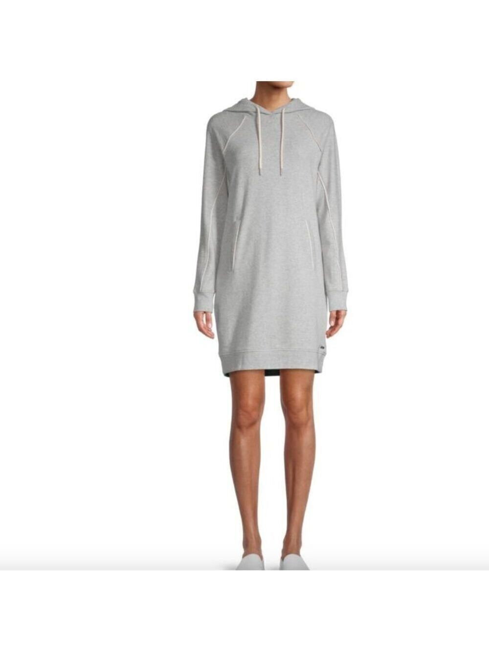 Marc New York Grey Hooded Sweatshirt Dress Medium